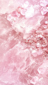 Pink glitter crystal mineral blossom.