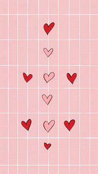 Grid pattern symbol heart love heart symbol.