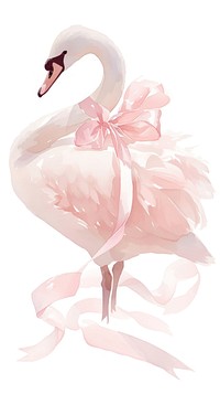 Coquette swan flamingo animal person.