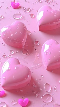 3d hearts pink background electronics hardware blossom.