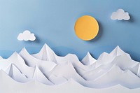 Sky background paper art outdoors.