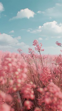 Pink meadow wallpaper vegetation outdoors blossom.