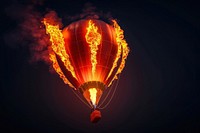 Fire flame hot air balloon transportation chandelier aircraft.