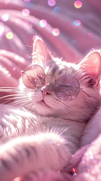 Pink cat glasses photo accessories accessory animal.