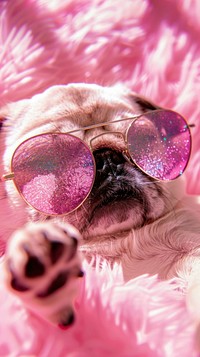 Pink pug glasses photo accessories sunglasses accessory.