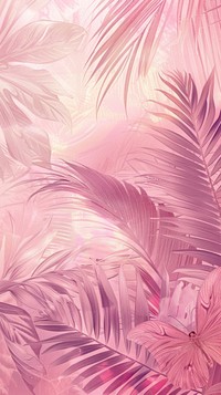 Pink palm leaves art vegetation outdoors.