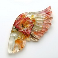 Flower resin angel wing shaped accessories accessory gemstone.
