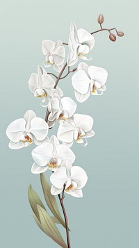 Wallpaper white orchid chandelier blossom flower.