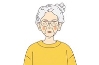 Senior old person drawing face photography.