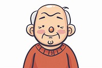 Senior old person face cartoon human.