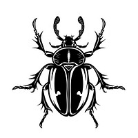 Six legs beetle invertebrate stencil bonfire.