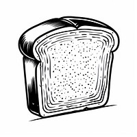 Slice of bread illustrated appliance aluminium.