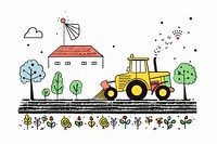 Smart farming transportation agriculture countryside.