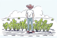 Smart farming drawing illustrated gardening.