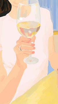Japan anime wine glass toast beverage alcohol wedding.