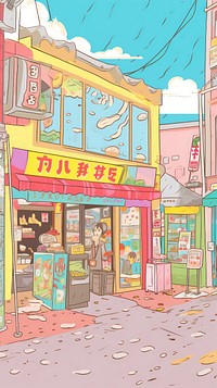 Japan anime minimart publication comics person.