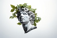 Greek sculpture summer concept photography portrait planter.
