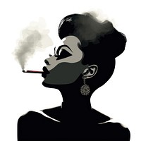 African American woman smoking face person female.