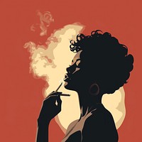African American woman smoking face person female.