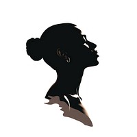 African American woman silhouette face female.