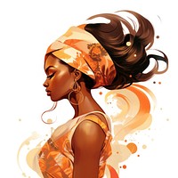 African American woman illustrated art accessories.