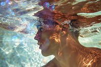 Swimmer photography recreation underwater.