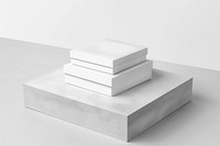White closed jewelry boxes mockup.