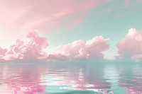Aesthetic pastel ocean background cloud water outdoors.