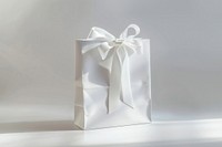 White gift bag mockup.