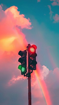 Aesthetic wallpaper light traffic light.