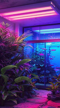 Aesthetic wallpaper aquarium plant fish.