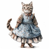 Dress art cat clothing.