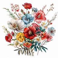 Flower art embroidery graphics.