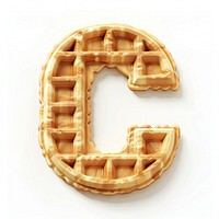 Letter C waffle food.