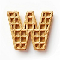 Letter W waffle symbol confectionery.