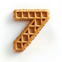 Number 7 waffle confectionery sweets.