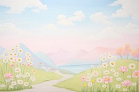 Painting of summer wallpaper asteraceae outdoors blossom.