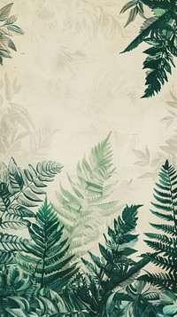 Wallpaper fern leaves jungle vegetation rainforest.
