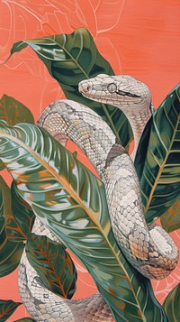 Wallpaper snake reptile animal art.