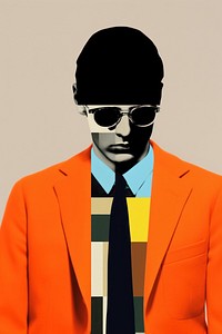Retro collage of men fashion accessories sunglasses accessory.