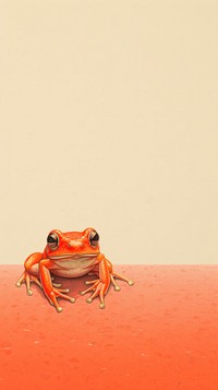 Wallpaper red frog amphibian wildlife dinosaur.