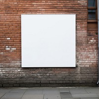 Blank white poster building wall architecture.
