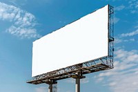 White blank billboard advertisement bridge.