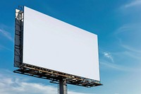 White blank billboard advertisement bridge.
