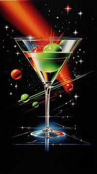 A cocktail chandelier astronomy beverage.