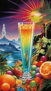 A summer drink advertisement beverage cocktail.