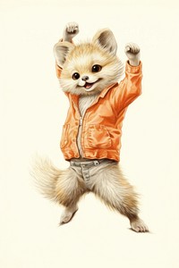 A cute animal character dancing ballete clothing wildlife apparel.