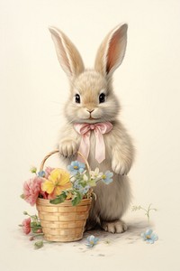 A cute easter animal character accessories accessory basket.