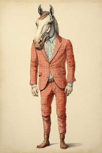 A horse character drawing sketch illustrated.