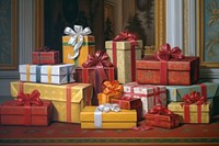 Gift boxes painting art.